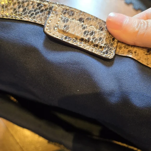 Cole Haan Snake Embossed Leather Crossbody Bag - Picture 12 of 15